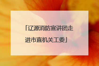 辽源消防宣讲团走进市直机关工委