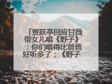 贾跃亭回应甘薇带女儿唱《野子》：你们唱得比爸爸好听多了；《野子》曾是贾跃亭“代表作”