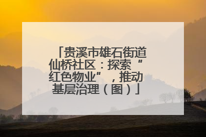 贵溪市雄石街道仙桥社区：探索“红色物业”，推动基层治理（图）