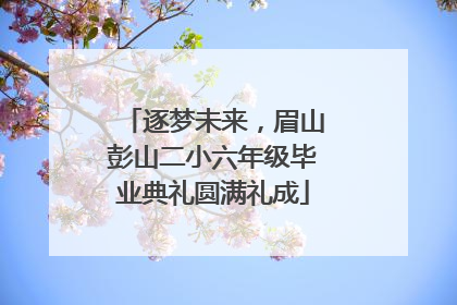逐梦未来，眉山彭山二小六年级毕业典礼圆满礼成