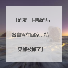 酒友一同喝酒后各自驾车回家，结果都被抓了