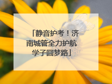静音护考！济南城管全力护航学子圆梦路