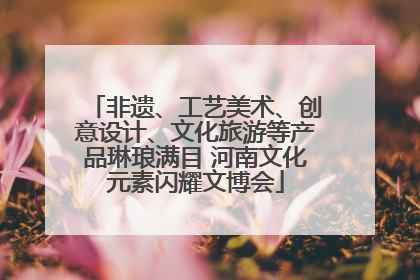 非遗、工艺美术、创意设计、文化旅游等产品琳琅满目 河南文化元素闪耀文博会