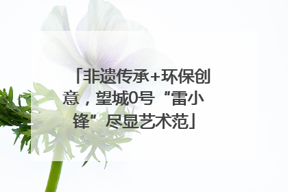 非遗传承+环保创意，望城0号“雷小锋”尽显艺术范