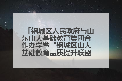 钢城区人民政府与山东山大基础教育集团合作办学暨“钢城区山大基础教育品质提升联盟”签约揭牌活动举行