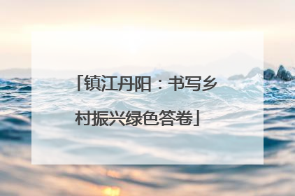 镇江丹阳：书写乡村振兴绿色答卷