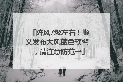 阵风7级左右！顺义发布大风蓝色预警，请注意防范→