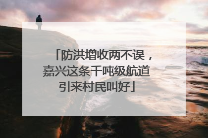 防洪增收两不误，嘉兴这条千吨级航道引来村民叫好