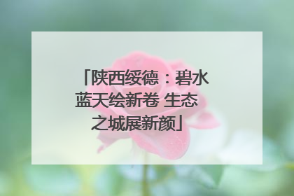 陕西绥德：碧水蓝天绘新卷 生态之城展新颜