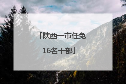 陕西一市任免16名干部