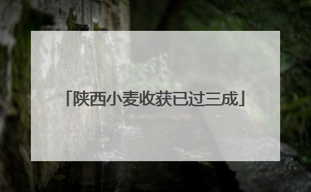陕西小麦收获已过三成