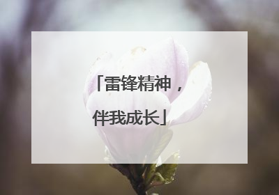 雷锋精神，伴我成长