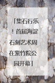 集石行乐！首届海淀石刻艺术周在紫竹院公园开幕