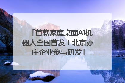 首款家庭桌面AI机器人全国首发！北京亦庄企业参与研发