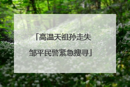 高温天祖孙走失 邹平民警紧急搜寻