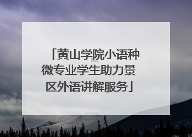 黄山学院小语种微专业学生助力景区外语讲解服务