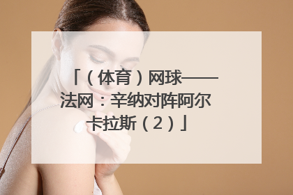 （体育）网球——法网：辛纳对阵阿尔卡拉斯（2）