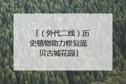 （外代二线）历史植物助力修复庞贝古城花园