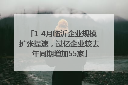 1-4月临沂企业规模扩张提速，过亿企业较去年同期增加55家