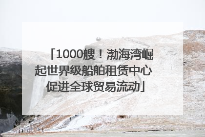 1000艘！渤海湾崛起世界级船舶租赁中心 促进全球贸易流动
