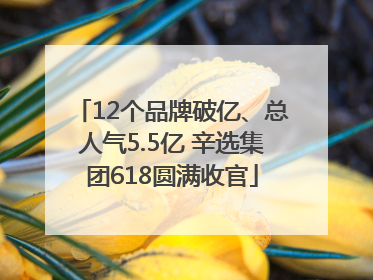 12个品牌破亿、总人气5.5亿 辛选集团618圆满收官