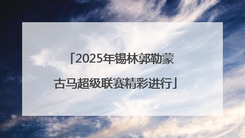 2025年锡林郭勒蒙古马超级联赛精彩进行