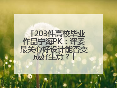 203件高校毕业作品宁海PK：评委最关心好设计能否变成好生意？