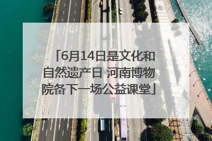 6月14日是文化和自然遗产日 河南博物院备下一场公益课堂