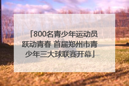 800名青少年运动员跃动青春 首届郑州市青少年三大球联赛开幕